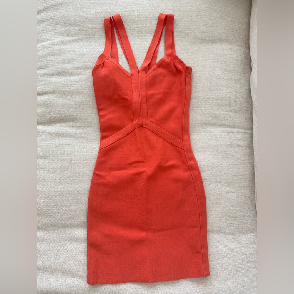 Marciano Coral Strappy Mini Bandage Dress XS - Like new, excellent condition!